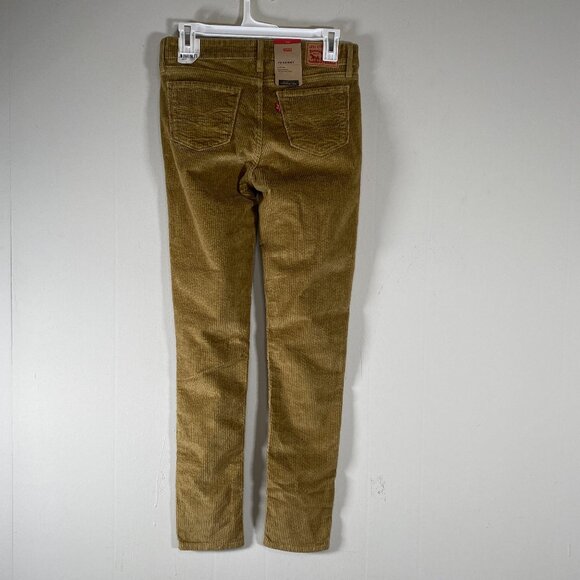 Levi's 711 Skinny Corduroy Jeans Women's 27 Mid Rise Iced Coffee Brown NWT - Picture 2 of 13